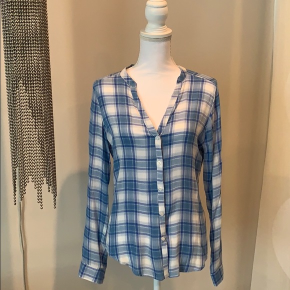 Max Jeans Tops - Blue and White Button Down Top Max Jeans XS